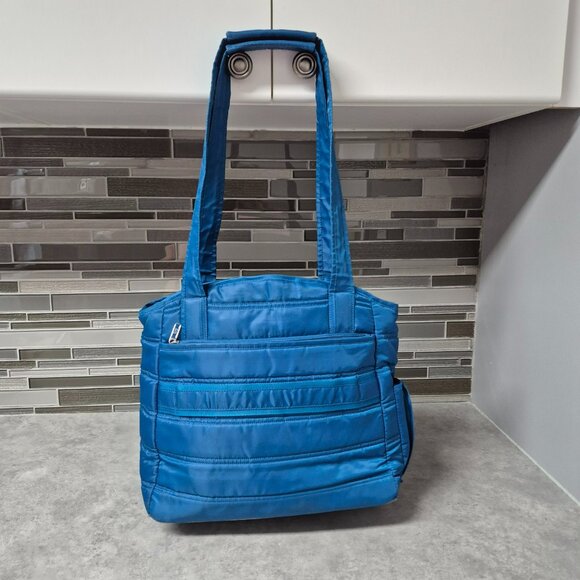 Lug Blue Quilted Travel Bag with Matching Zippered Change Purse - Picture 8 of 16